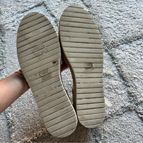 Vince Camuto Binettie Platform Espadrille cream ankle strap 10 - Picture 8 of 10